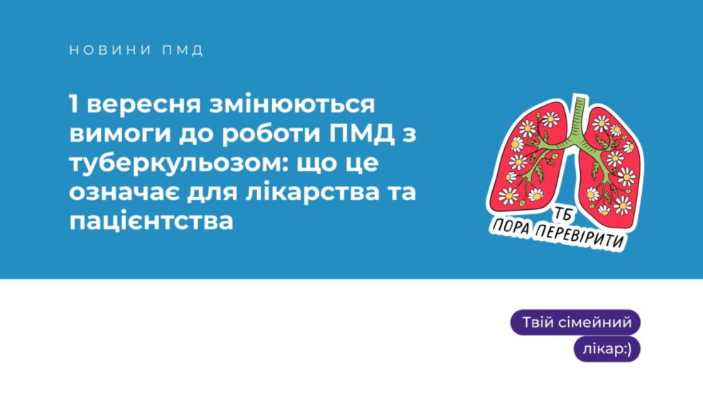 Туберкульоз на первинці: зміни вимог до роботи з 1 вересня